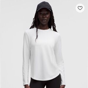NWT lululemon athletica Love Modal Fleece Long Sleeve Shirt in white